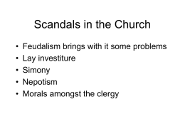 Scandals in the Church - Newark Catholic High