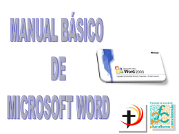 MANUAL BÁSICO DE MICROSOFT WORD