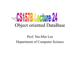 Object Database Systems
