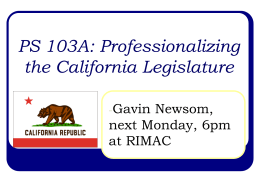 PS 103A: Professionalizing the California