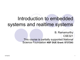 Introduction to embedded systems and realtime