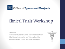 Clinical trials workshop - University of Nevada,