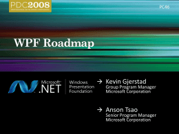 PC46 WPF Roadmap