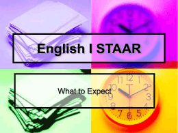 English I STAAR - Humble Independent School