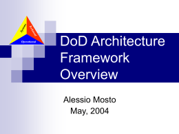 DoD Architecture Framework Overview