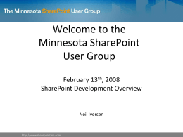 SharePoint Development Overview presentation