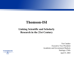 Presentation on the ISI Chemistry Server