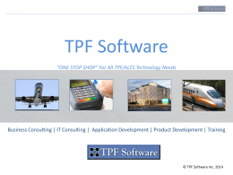 TPF Software Competencies