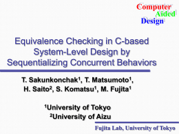 Equivalence Checking in C-based System -