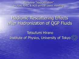 Hadronic Rescattering Effects after -