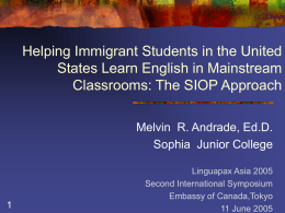Helping Immigrant Students in the United States