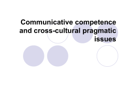 Communicative competence and cross