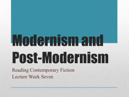 Modernism and Post