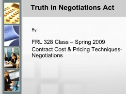 Truth in Negotiations (TINA)