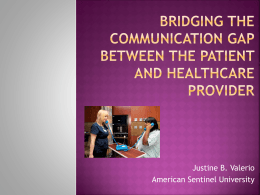 Bridging the Communication Gap between the Patient