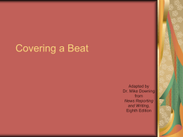 Chapter 14: Covering a Beat