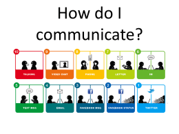 How do I communicate?