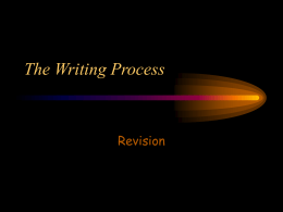 The Writing Process - Western New England