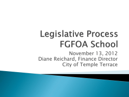 Legislative Session Hillsborough FGFOA
