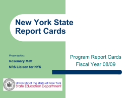 New York State Assessment Rubric