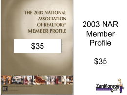 2003 NAR Member Profile