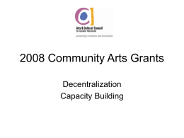 2006-2006 Community Arts Grants