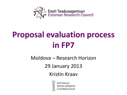 Proposal evaluation process in FP7