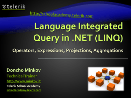 LINQ and LINQ-to-SQL