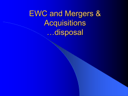 EWC and Merger