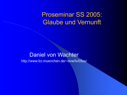 Einführung, Proseminar WS 2004
