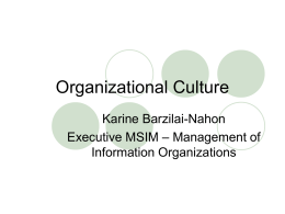 Organizational Culture - UW Courses Web Server