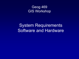Geog 463 GIS Workshop - University of Washington