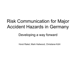 Risk Communication for Major Accident Hazards in