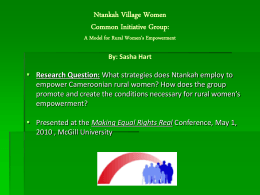 Ntankah Village Women Common Initiative Group: A