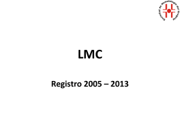 LMC Registro 2005 – 1° SEMESTRE DE 2013