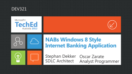 NABs Windows 8 Style Internet Banking Application