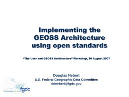 Implementing the GEOSS Architecture using open