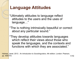 Language Attitudes