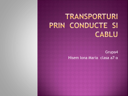 Transporturi prin conducte si cablu