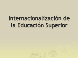 Internacionalización de la Educación Superior