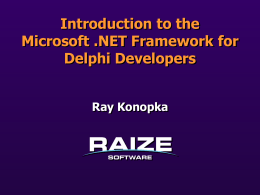 Introduction to the Microsoft .NET Framework for
