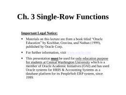 3 Single-Row Functions