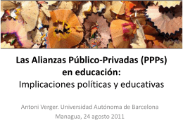 Las Alianzas Público-Privadas en educación: