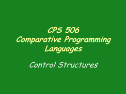 CSP 506 Comparative Programming Languages
