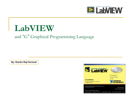 LabVIEW and “G” Graphical Programming Language