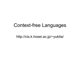Context-free Languages