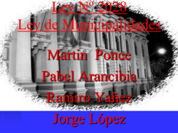 Ley Nº 2028 Ley de Municipalidades