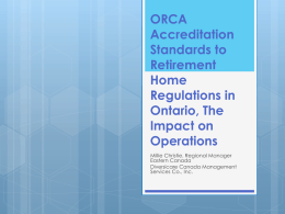 Retirement Home Regulations in Ontario,
