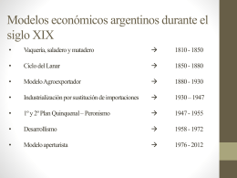 El Modelo Agro-exportador en Argentina (1880 -