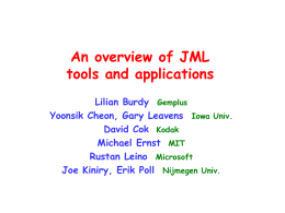 Formal Specification of th JavaCard API in JML